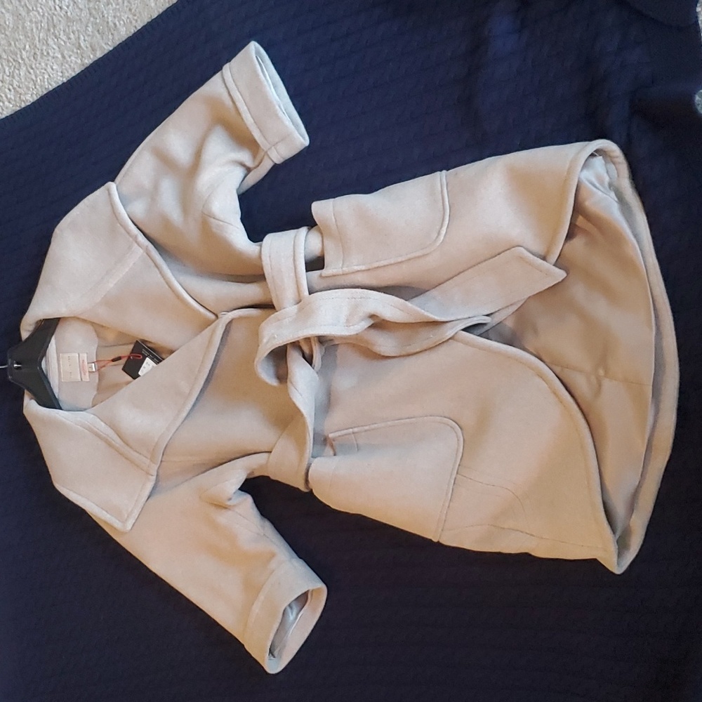 The Limited "Scandal Collection" wool coat in tan. NWT.